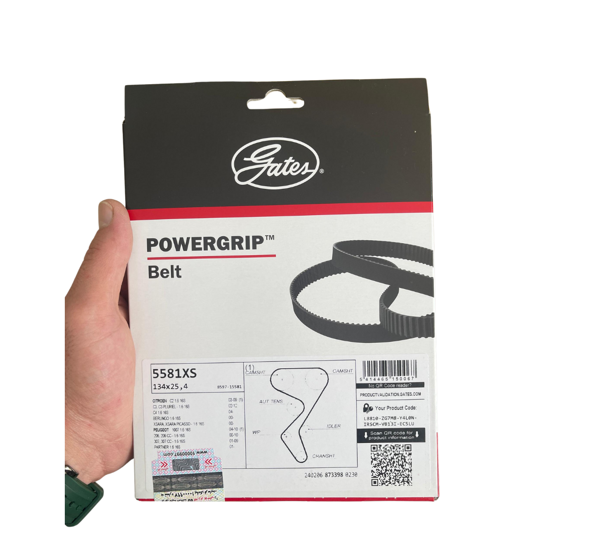 تسمه تایم موتور TU5 پژو ۲۰۶ پاور گریپ (PowerGrip) اصلی